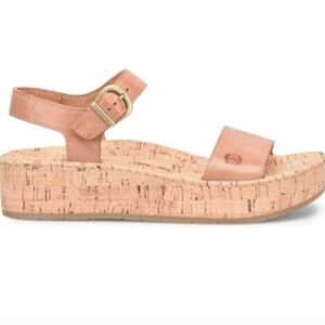 Born Sari brown leather platform sandals